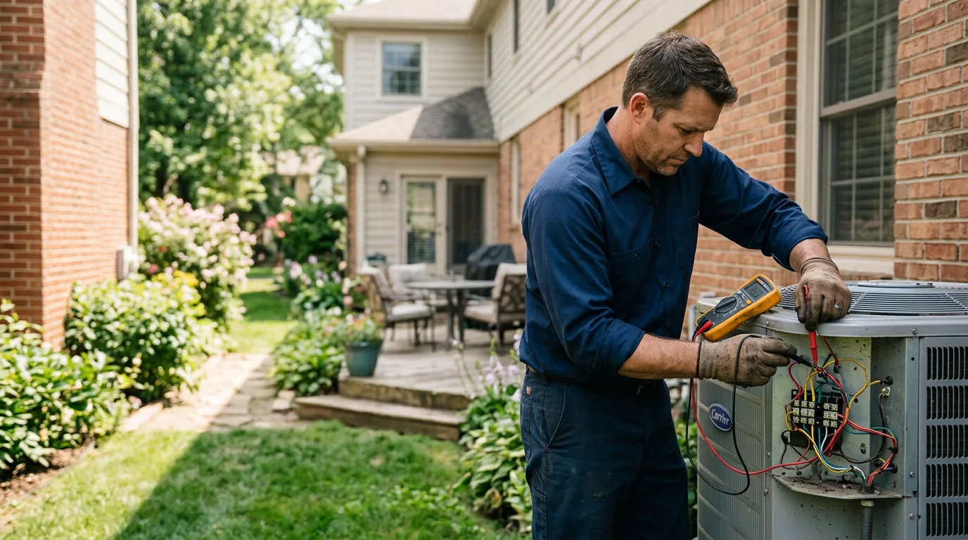 HVAC technician working near Harrah, WA